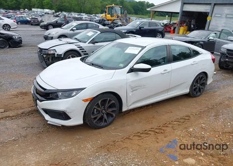 2021 Honda Civic Sport из США, поврежденный, VIN 2HGFC2F88MH522551